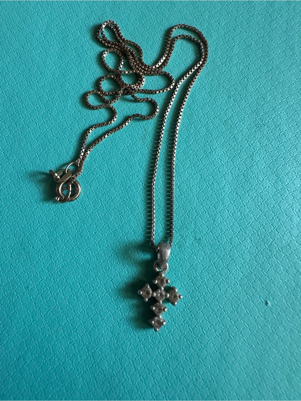 Vintage Sterling Silver Cross Necklace